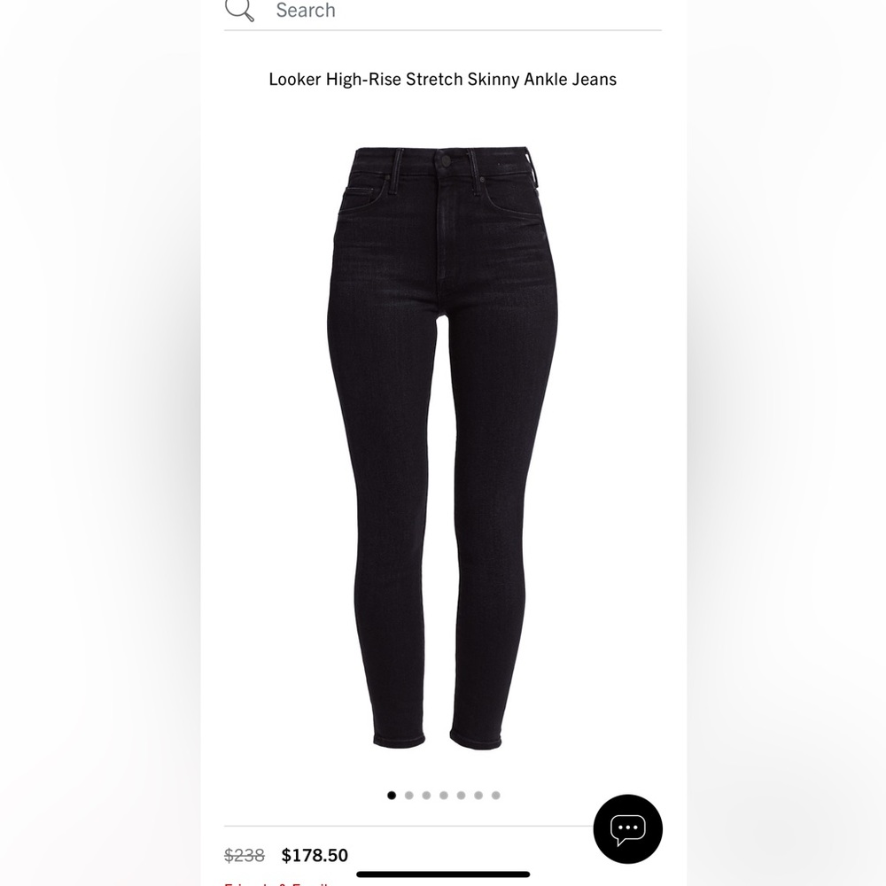 Mother: Looker High-Rise Stretch Skinny Ankle Jeans; Black; Size 27